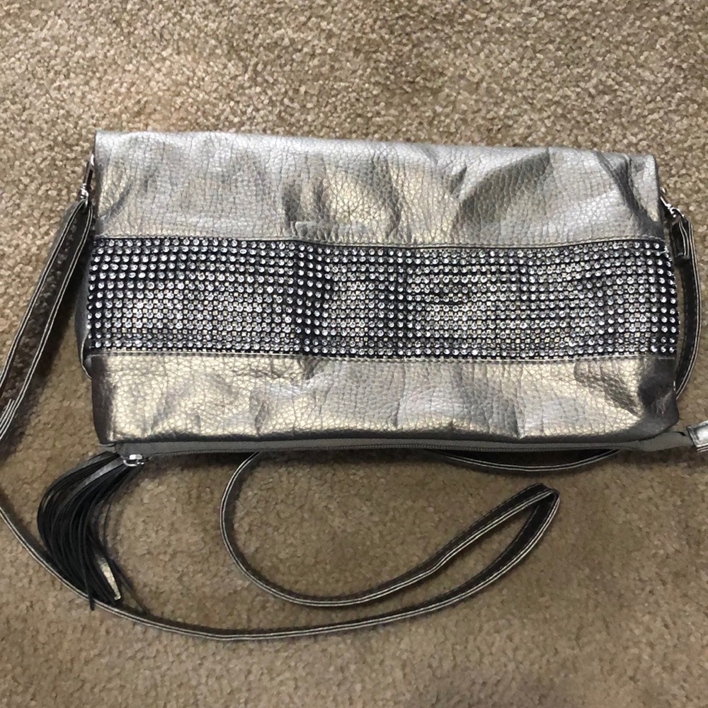 BKE metallic taupe purse